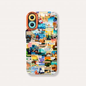 World Travel Collage Silicone Case for Apple iPhone Series