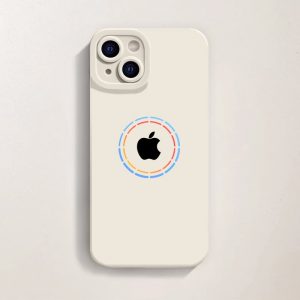Vibrant Aura Logo Silicone Case for Apple iPhone Series