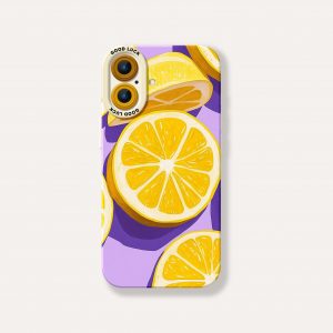 Lemon Zest Charm Silicone Case for Apple iPhone Series