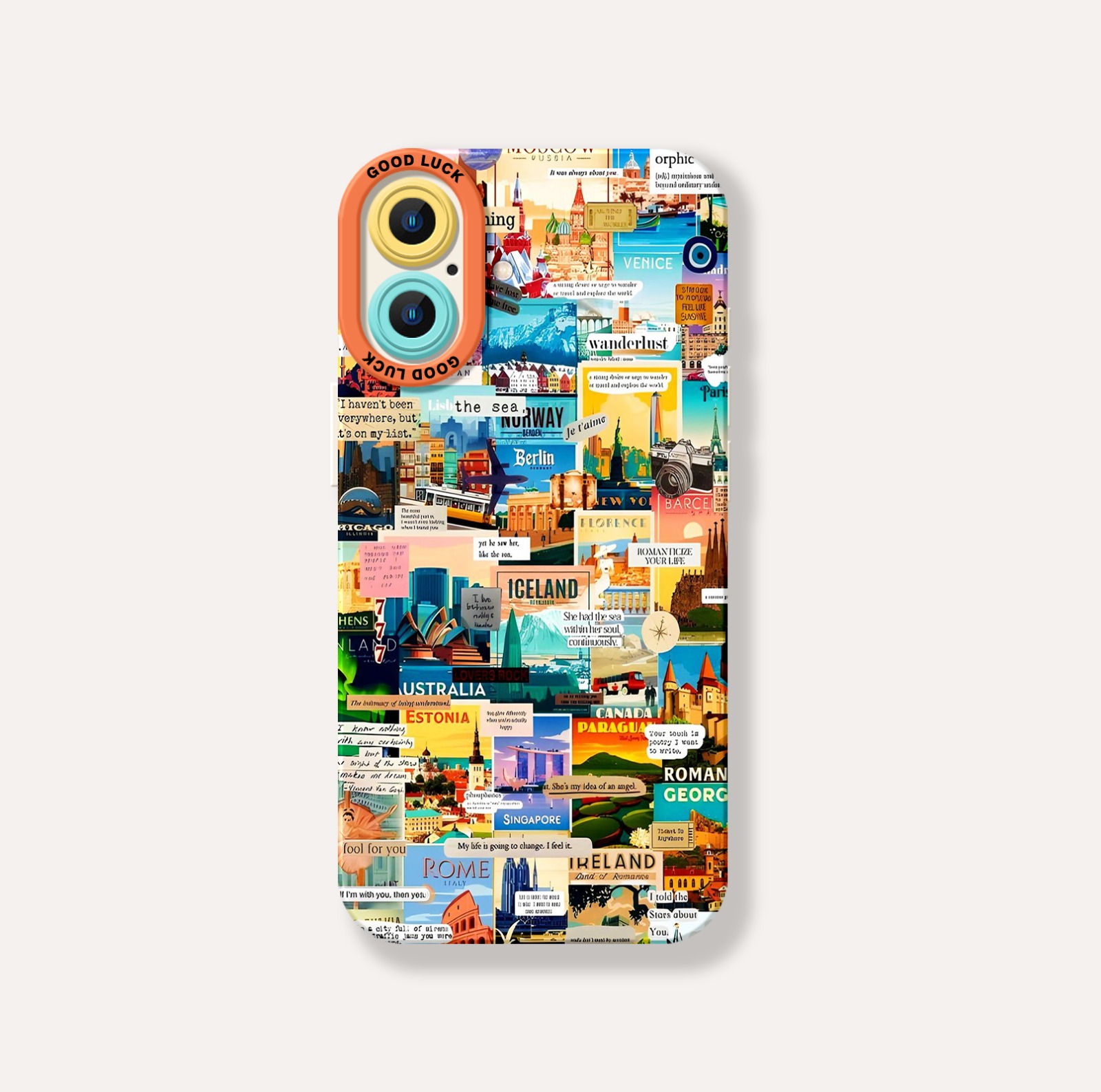 World Travel Collage Silicone Case for Apple iPhone Series – view 3