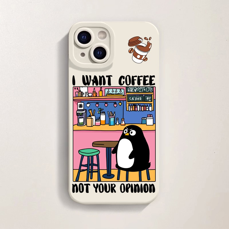 Penguin Café Vibes Silicone Case for Apple iPhone Series – view 4
