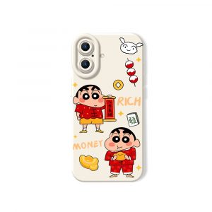 Playful Prosperity Cartoon Silicone Case for Apple iPhone Series