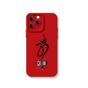 Sacred Symbol and Damru Art Silicone Case for Apple iPhone Series