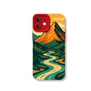 Golden Mountain Vista Silicone Case for Apple iPhone Series