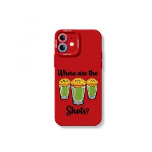 Party Vibes Shot Glass Red Silicone Case for Apple iPhone Series