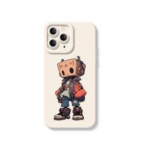 Retro Robot Streetwear Silicone Case for Apple iPhone Series