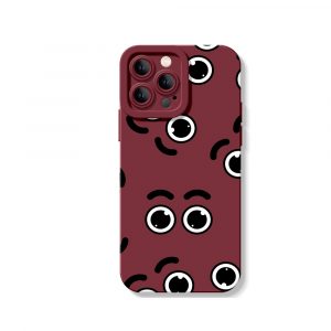 Playful Eye Pattern Silicone Case for Apple iPhone Series