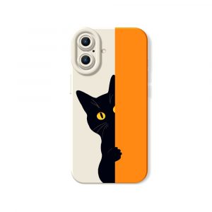 Black Cat Charm Silicone Case for Apple iPhone Series