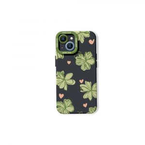 Four-Leaf Clover Charm Silicone Case for Apple iPhone Series