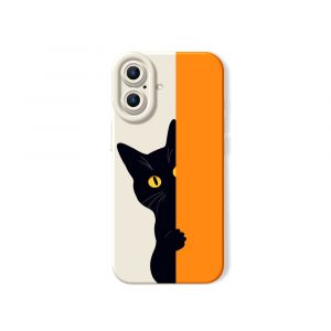 Black Cat Charm Silicone Case for Apple iPhone Series