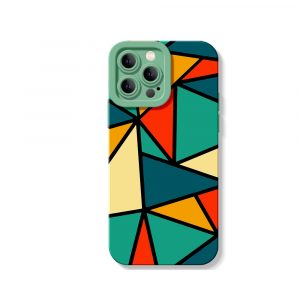 Vibrant Geometric Kaleidoscope Silicone Case for Apple iPhone Series