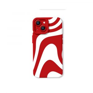 Monochrome Wave Pattern Silicone Case for Apple iPhone Series
