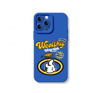 Rich Vibes Cartoon Style Silicone Case for Apple iPhone Series
