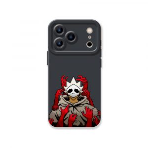Edgy Skull and Hands Red Silicone Case for Apple iPhone Series