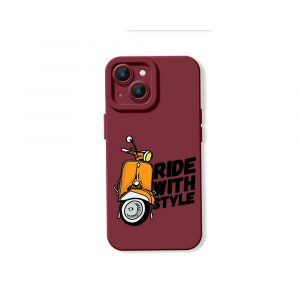 Retro Scooter Adventure Silicone Case for Apple iPhone Series