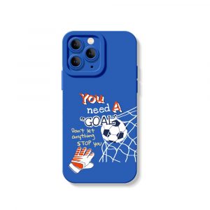 Soccer Goal Motivation Silicone Case for Apple iPhone Series