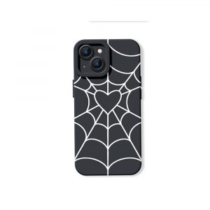 Heart Web Red Silicone Case for Apple iPhone Series