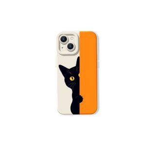 Black Cat Charm Silicone Case for Apple iPhone Series