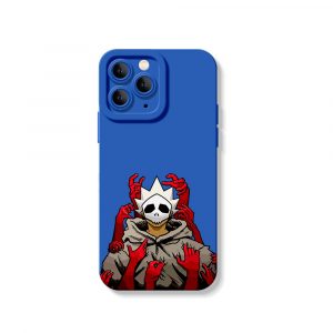 Edgy Skull and Hands Red Silicone Case for Apple iPhone Series