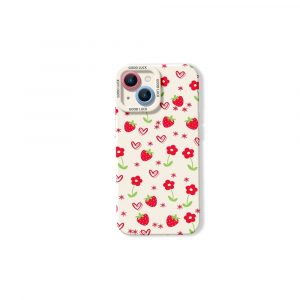 Strawberry Hearts Silicone Case for Apple iPhone Series