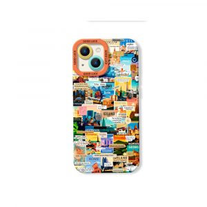 World Travel Collage Silicone Case for Apple iPhone Series