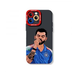 Victory Pose Cricketer Design Silicone Case for Apple iPhone Series