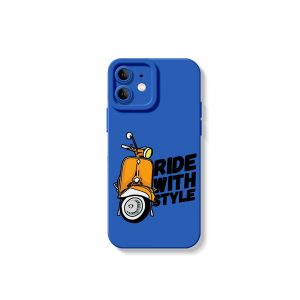 Retro Scooter Adventure Silicone Case for Apple iPhone Series