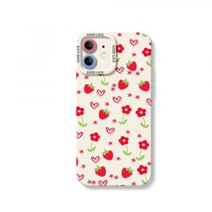 Strawberry Hearts Silicone Case for Apple iPhone Series