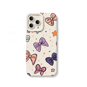 Colorful Bow and Star Delight Silicone Case for Apple iPhone Series