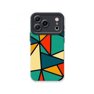 Vibrant Geometric Kaleidoscope Silicone Case for Apple iPhone Series