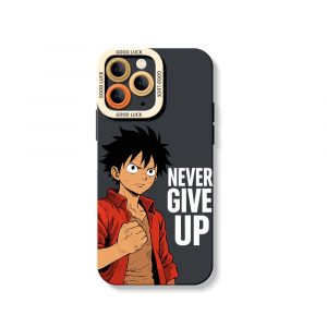 Never Give Up Anime Warrior Silicone Case for Apple iPhone Series