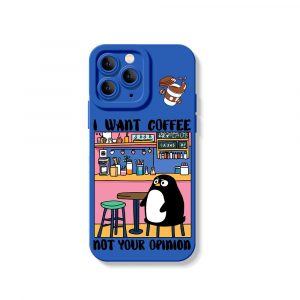 Penguin Cafe Vibes Silicone Case for Apple iPhone Series