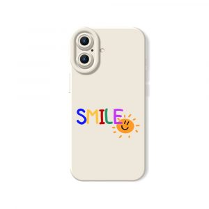 Colorful Smile Sun Graphic Silicone Case for Apple iPhone Series