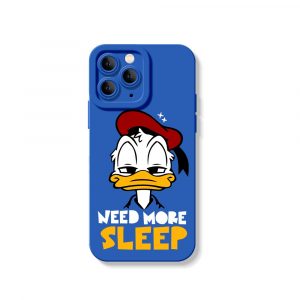 Sleepy Duck Cartoon Vibe Silicone Case for Apple iPhone Series