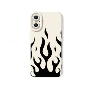 Flame Wave Design Silicone Case for Apple iPhone Series
