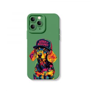Colorful Dachshund Pop Art Silicone Case for Apple iPhone Series