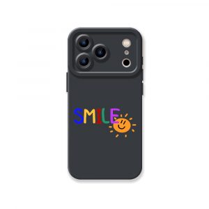 Colorful Smile Sun Graphic Silicone Case for Apple iPhone Series