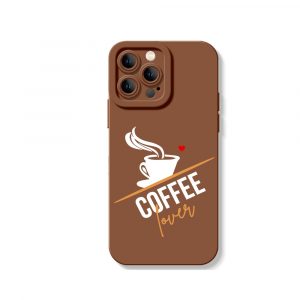 Coffee Lover Brew Brown Silicone Case for Apple iPhone Series