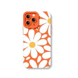 Retro Blossom Burst Silicone Case for Apple iPhone Series