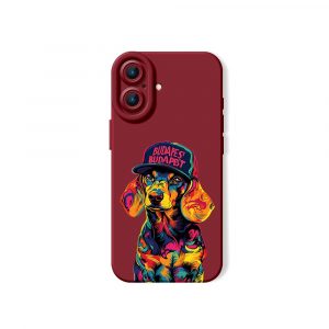 Colorful Dachshund Pop Art Silicone Case for Apple iPhone Series