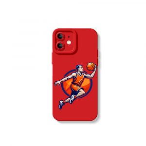 Dynamic Dunk Basketball Art Silicone Case for Apple iPhone Series