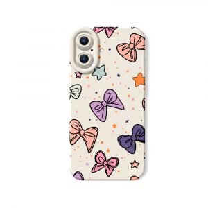 Colorful Bow and Star Delight Silicone Case for Apple iPhone Series