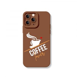 Coffee Lover Brew Brown Silicone Case for Apple iPhone Series
