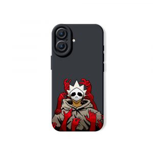 Edgy Skull and Hands Red Silicone Case for Apple iPhone Series