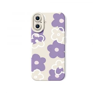 Lavender Pattern Silicone Case for Apple iPhone Series