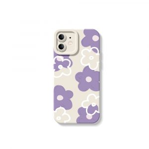 Lavender Pattern Silicone Case for Apple iPhone Series