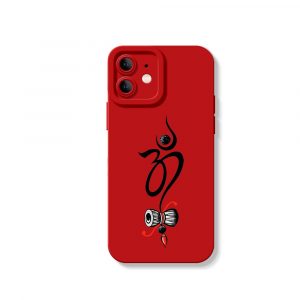 Sacred Symbol and Damru Art Silicone Case for Apple iPhone Series