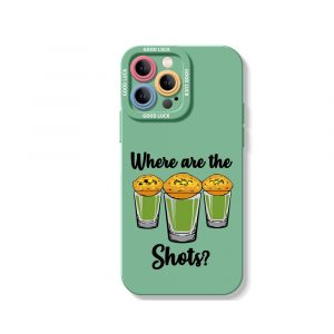 Party Vibes Shot Glass Red Silicone Case for Apple iPhone Series