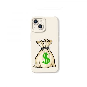 Money Bag Charm Silicone Case for Apple iPhone Series