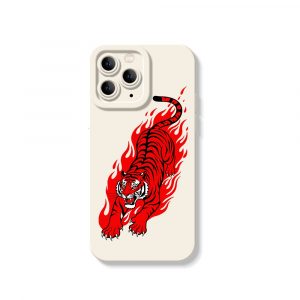 Fiery Tiger Blaze Silicone Case for Apple iPhone Series